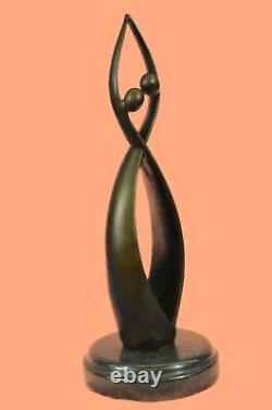 Vintage Bronze Sculpture Abstrait Mi Siècle Moderne Moderniste Art Déco Ouvre