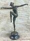 Vintage Grand Art Déco Danseuse Dimitri Chiparus Bronze Sculpture Statue Signée