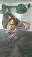 Yves Lohe 8,8kg Bronze Sculpture Fantastic Bronze Art Deco Femme Avec écharpe